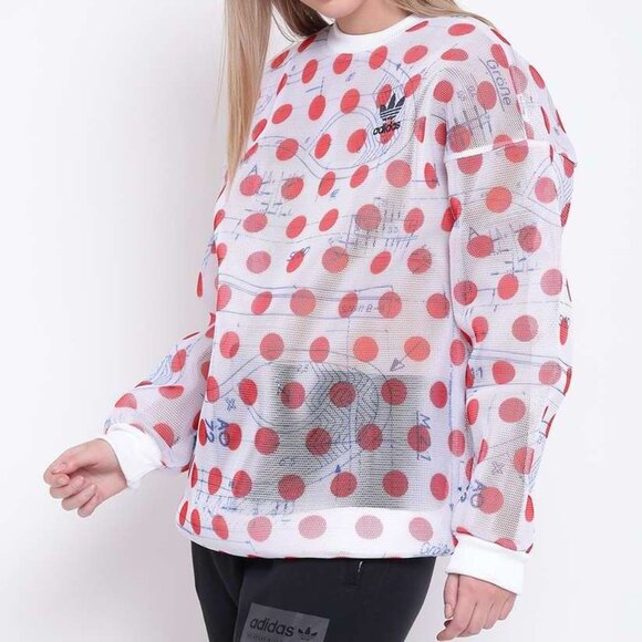 Adidas Mesh Polka Dot Sweatshirt - Picture 8 of 15